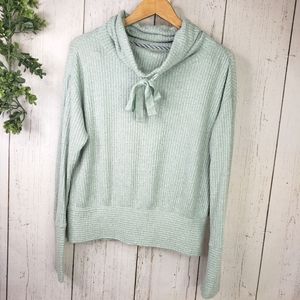 Anthropologie Light Green Cowl Neck Sweater